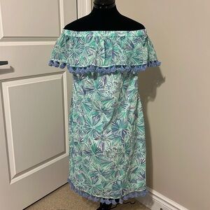 SAIL TO SABLE Ruffle Off-The-Shoulder Dress